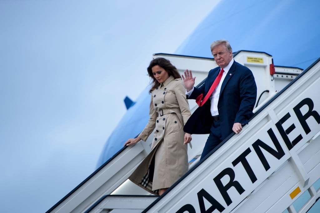 Melania Trump Burberry Trench Coat in Brussels July 2018