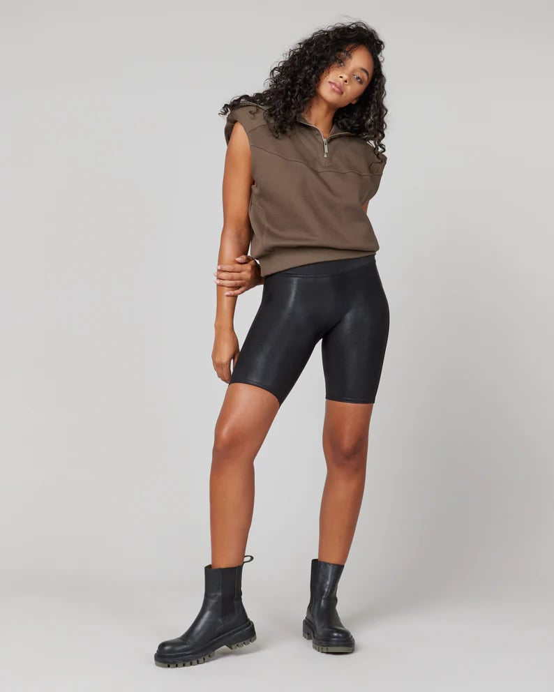 FAUX LEATHER BIKER SHORTS: Best Fashion Item 2021  Must-Have Basic You  NEED In Your Wardrobe 