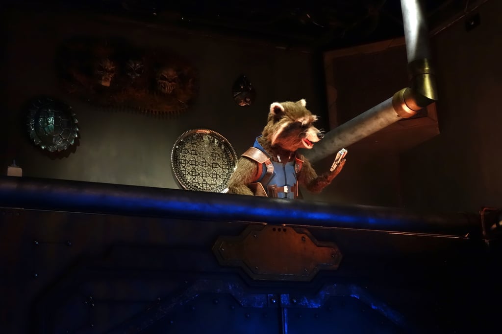 Not gonna lie, I may or may not have shrieked the first time I saw Rocket Raccoon in the attraction. He looks so real!