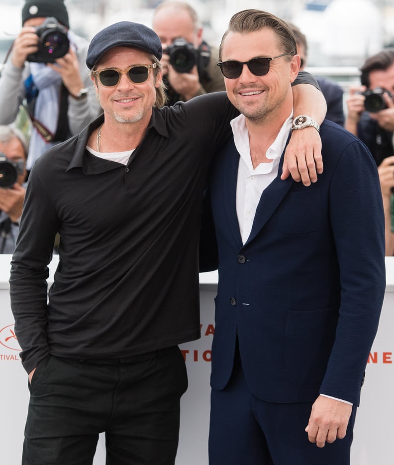 Brad Pitt and Leonardo DiCaprio at a Cannes Photocall For Once Upon a Time in Hollywood