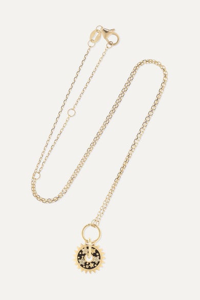 Foundrae Dark Blossoms Enamel Necklace