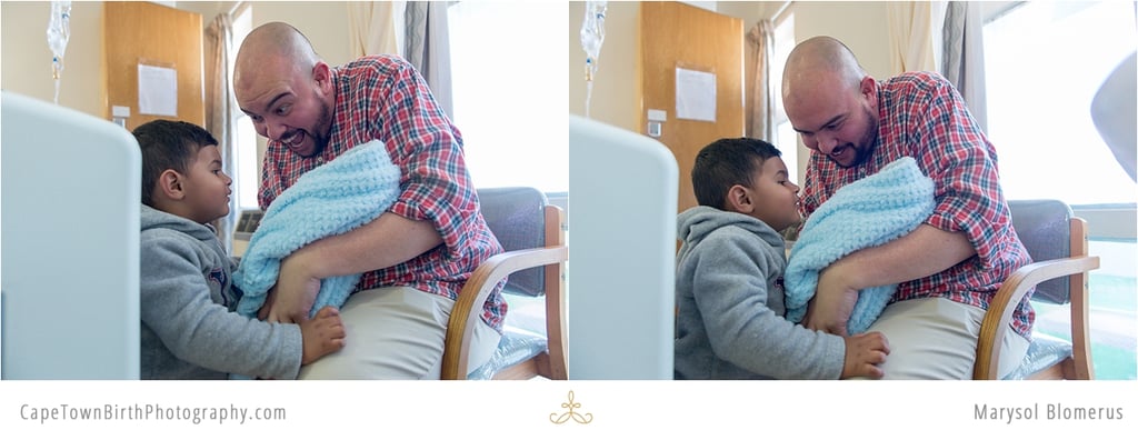 Birth Photos and Sibling Meeting Baby