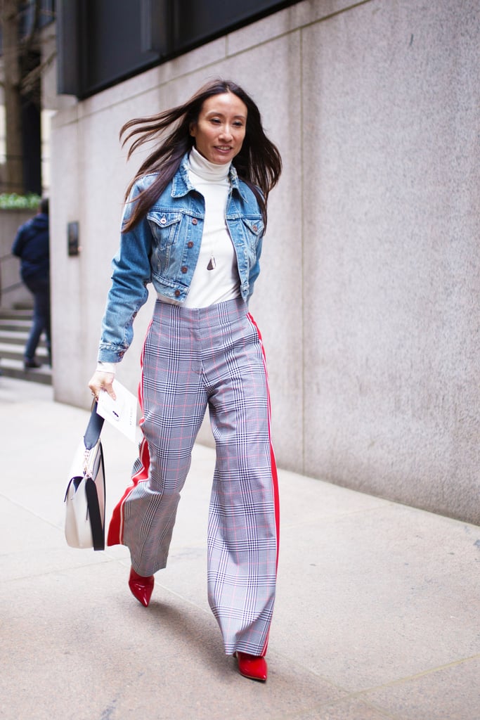 Sporty Plaid Trousers