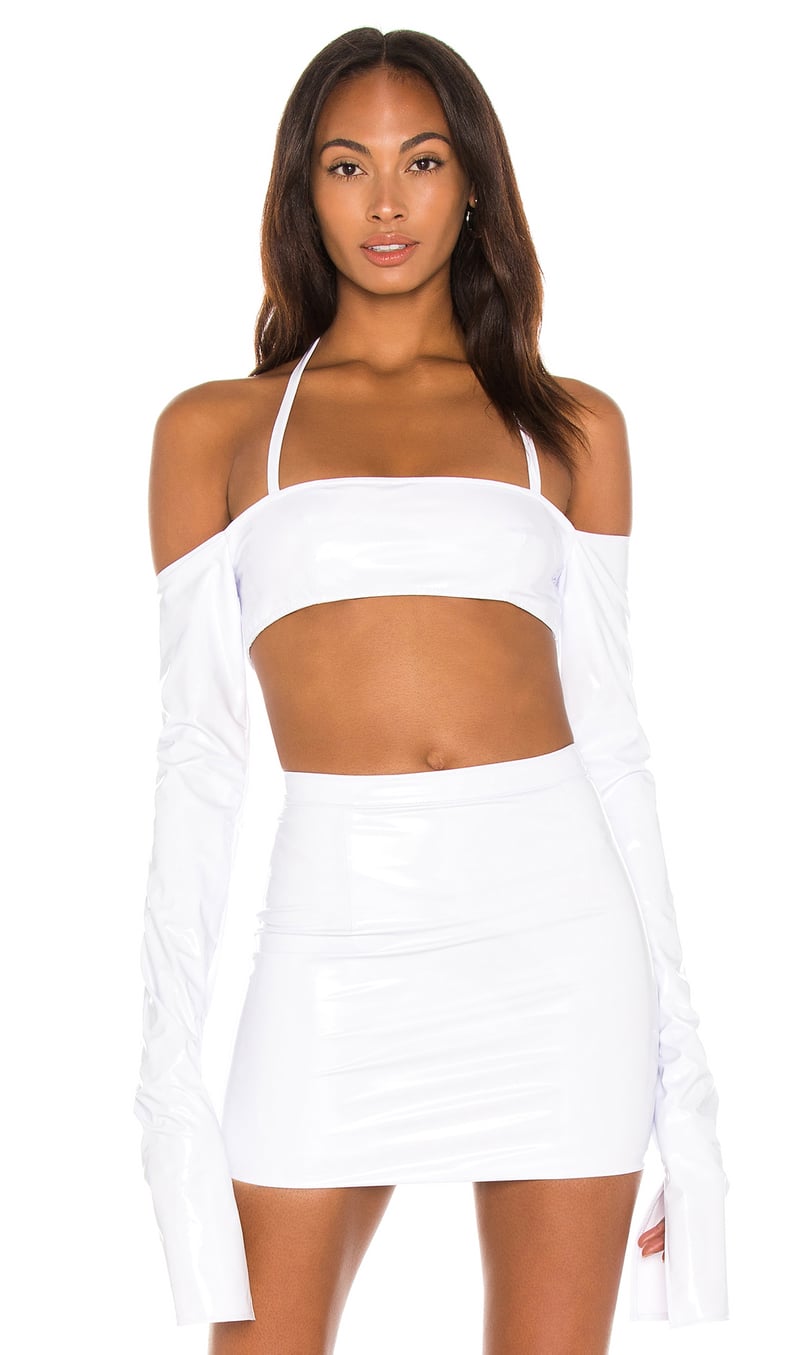 LaQuan Smith x Revolve Off The Shoulder Crop Top