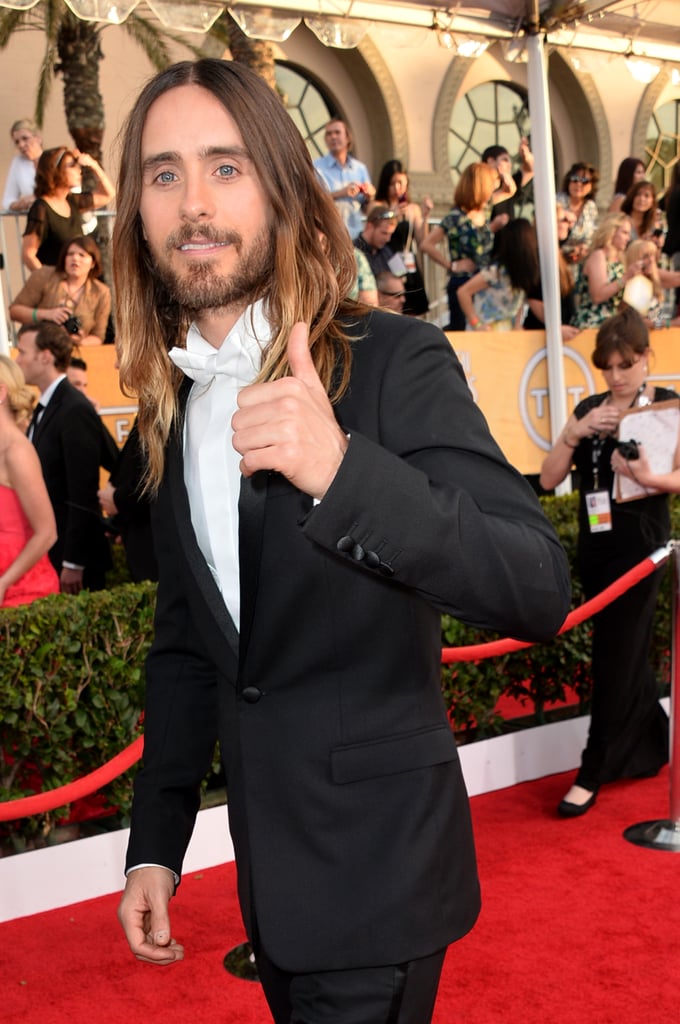 Jared Leto threw out a thumbs-up.