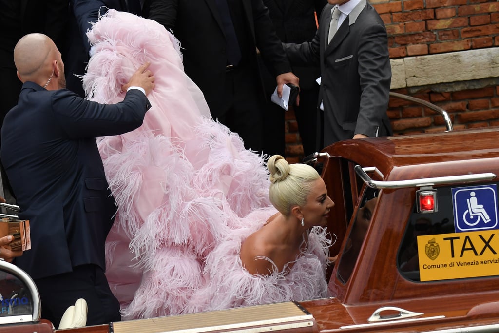 Lady Gaga Pink Valentino Dress at Venice Film Festival