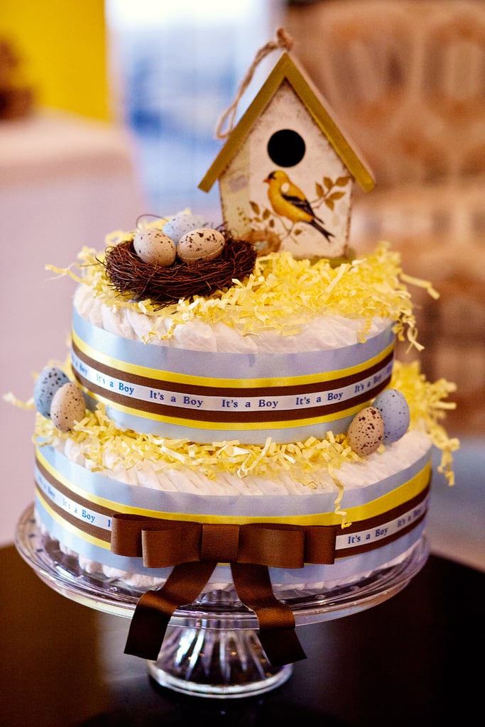 Bird-Themed Diaper Cake