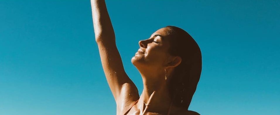 Lily Aldridge Wearing Hunza G Swimsuits