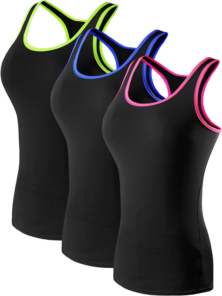 Neleus Women's 3 Pack Compression Base Layer Dry Fit Tank Top The