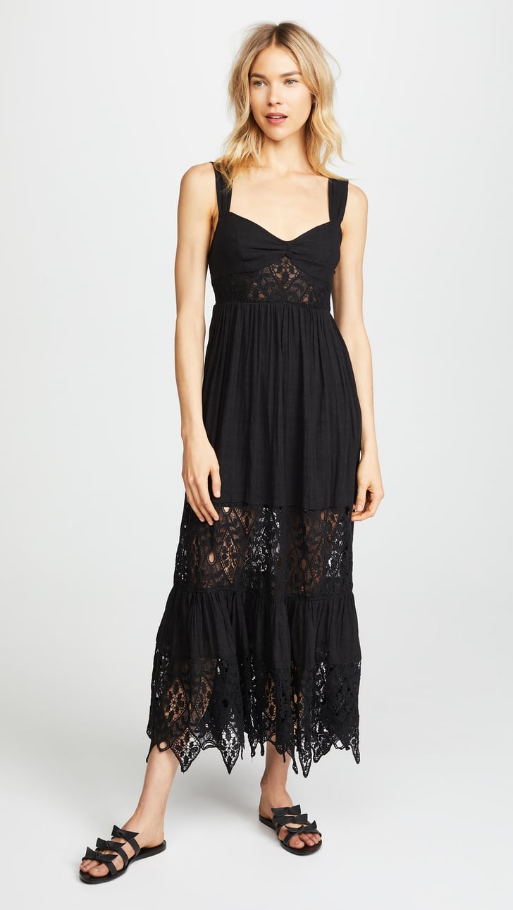 Free People Caught Your Eye Maxi Dress | Angelina Jolie Black Lace ...