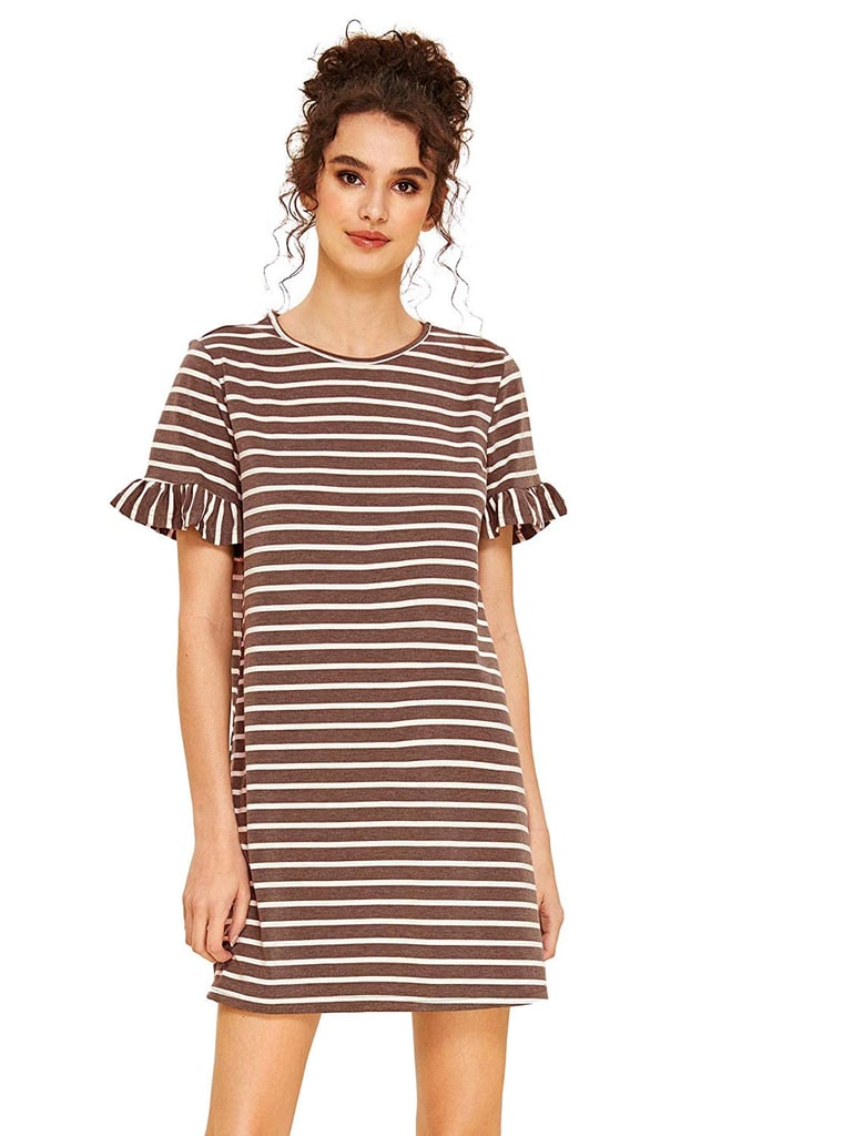 Floerns Striped T-Shirt Dress