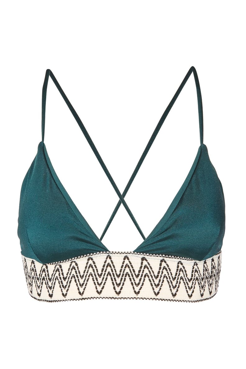 Topshop Zigzag Trim Triangle Bikini Top