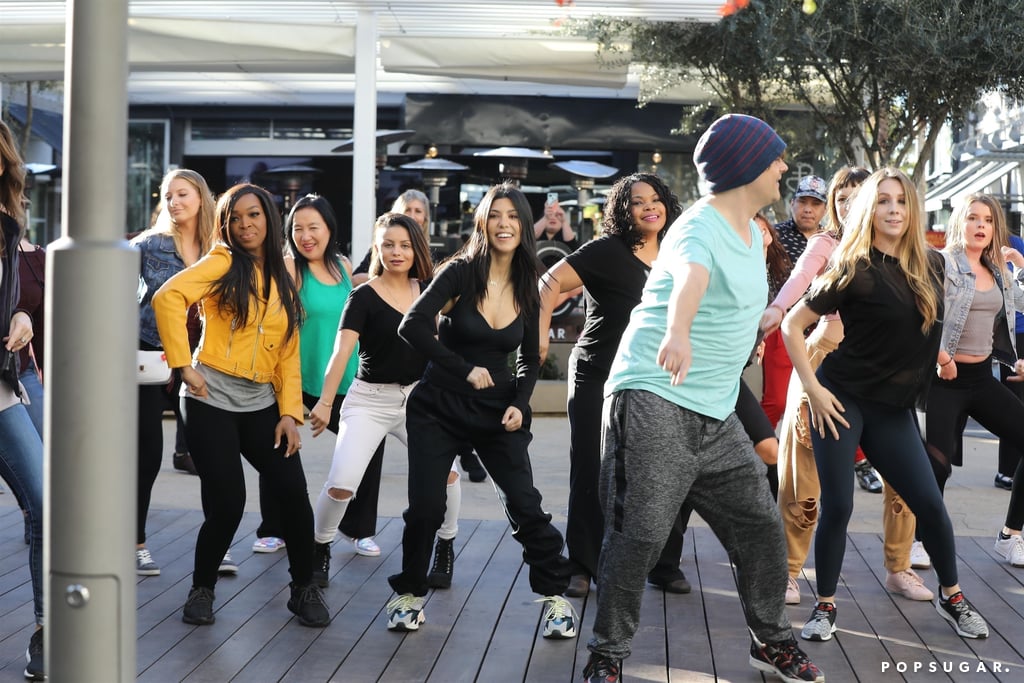 Kim, Kourtney, and Khloe Kardashian Flash Mob Pictures 2018