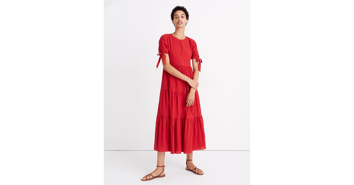 Tie-Sleeve Tiered Midi Dress | 26 