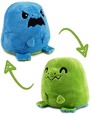 TeeTurtle Reversible T-Rex Plushie in Green and Blue