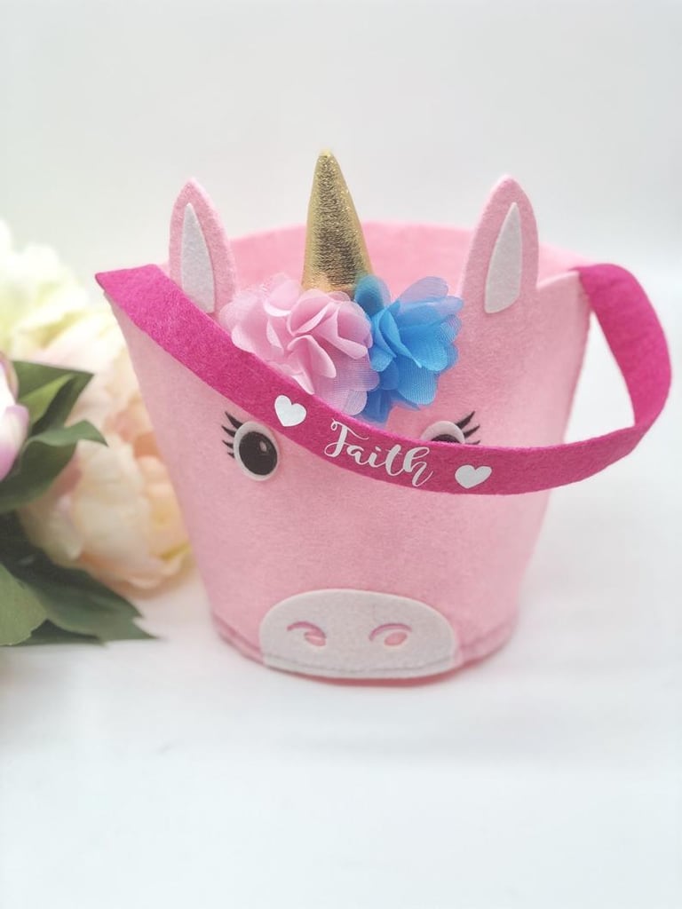 Personalized Unicorn Easter Basket