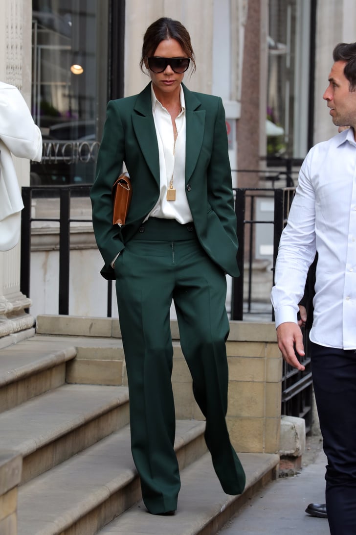 Victoria Beckham's Green Suit | POPSUGAR Fashion Photo 3