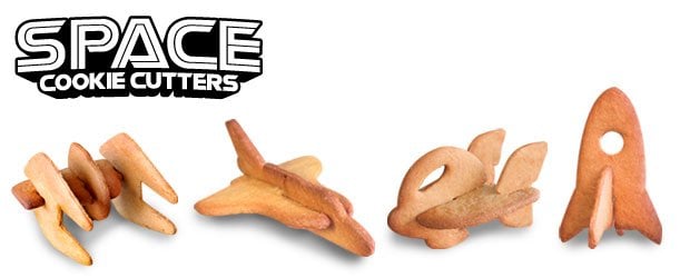 3D spaceship cookie cutters