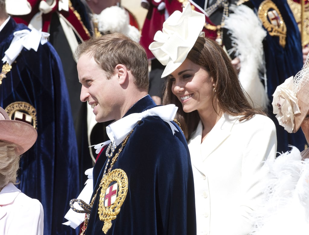 Kate Middleton and Prince William were in their finest for the June 2011 Order of the Garter Service in Windsor. Kate Middleton and Prince William were in their finest for the June 2011 Order of the Garter Service in Windsor.