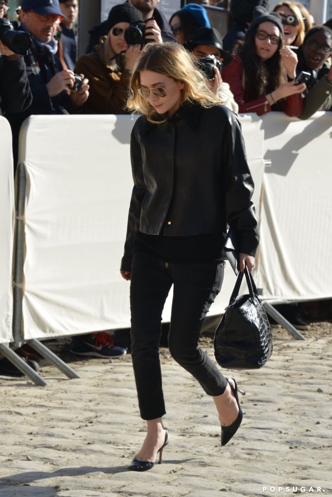 Mary-Kate Olsen Engagement Ring at Louis Vuitton Show