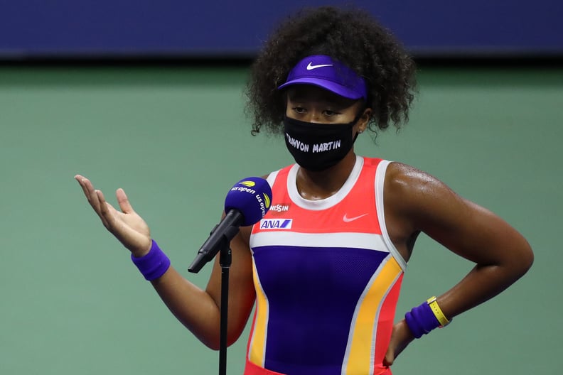 Naomi Osaka Wearing a Trayvon Martin Mask at the US Open
