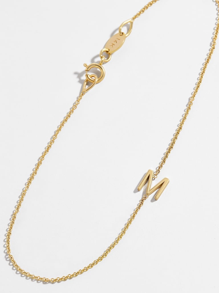 BaubleBar Maya Brenner 14K Gold Mini Letter Bracelet