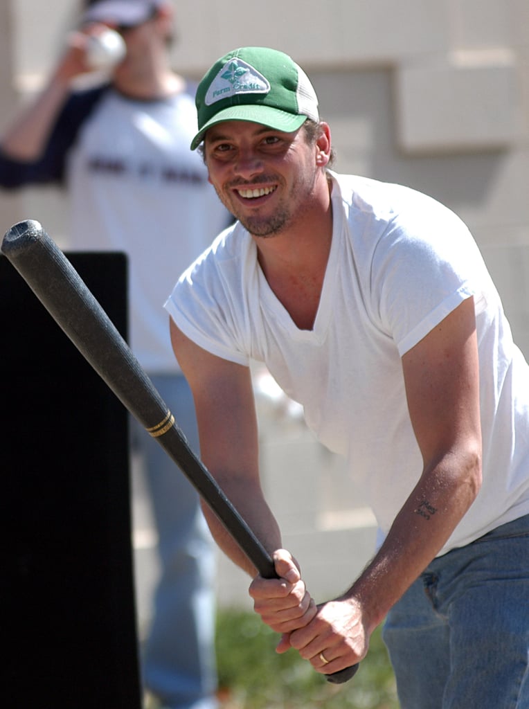 When his white t-shirt hugged his muscles just so during a baseball game.