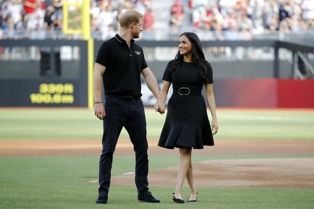 Prince Harry and Meghan Markle at MLB Game Pictures 2019