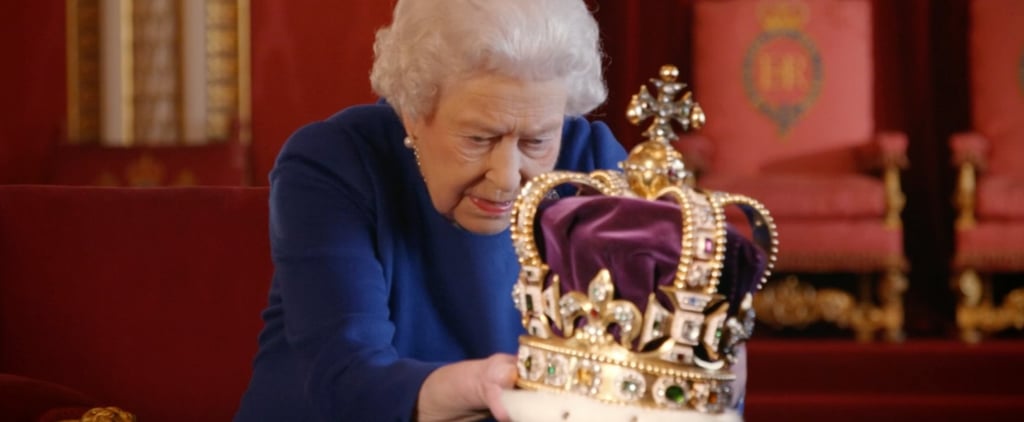 Queen Elizabeth II Plays With Her Crown
