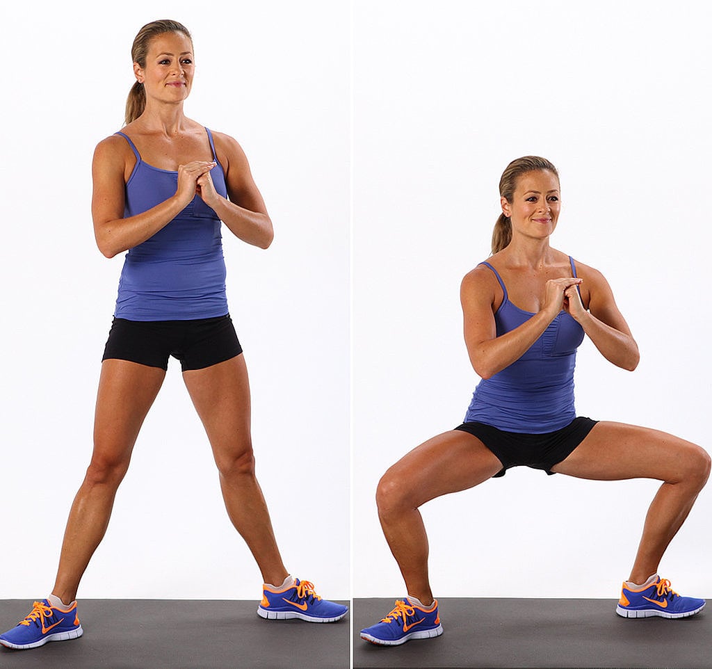 Inner Thighs Sumo Squat Best Leg Exercises For Women Popsugar