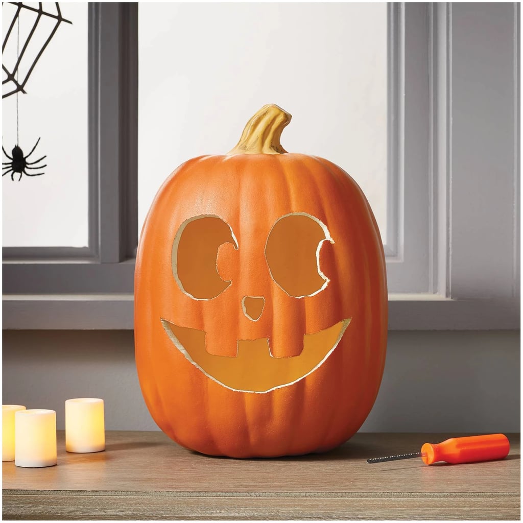 Carvable Plastic Halloween Pumpkin | Cheap Target Halloween Decorations