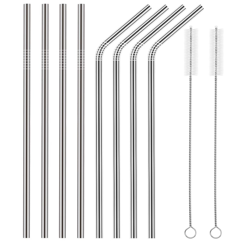 Set of 8 Stainless Steel Straws