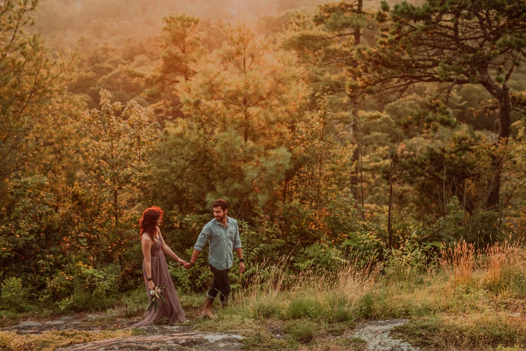 Romantic Forest Engagement Shoot Popsugar Love And Sex 5112