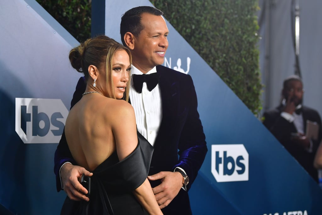 Jennifer Lopez and Alex Rodriguez at the 2020 SAG Awards