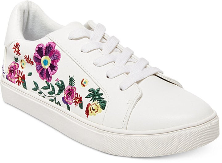 embroidered white sneakers