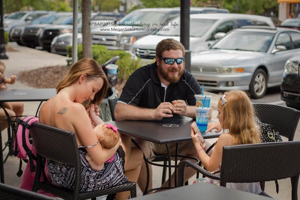 Photos of Dads Supporting Breastfeeding in Public