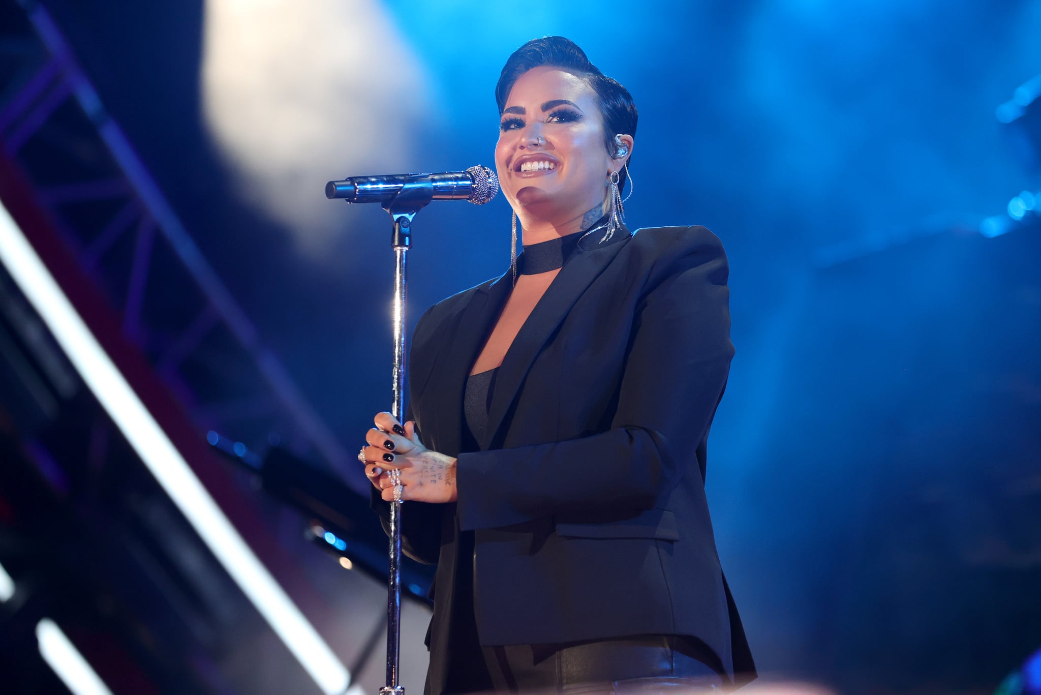 LOS ANGELES, CALIFORNIA - SEPTEMBER 25: Demi Lovato performs onstage during Global Citizen Live on September 25, 2021 in Los Angeles, California. (Photo by Rich Fury/Getty Images for Global Citizen)