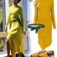 I Want to Be Wearing That: Brie Larson's Ribbed Yellow Dress and Sneakers
