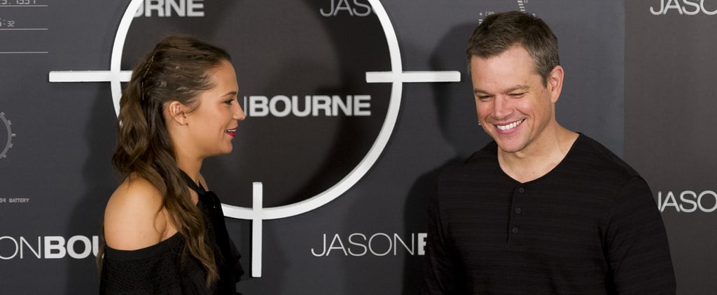 Alicia Vikander and Matt Damon at Jason Bourne Photocall