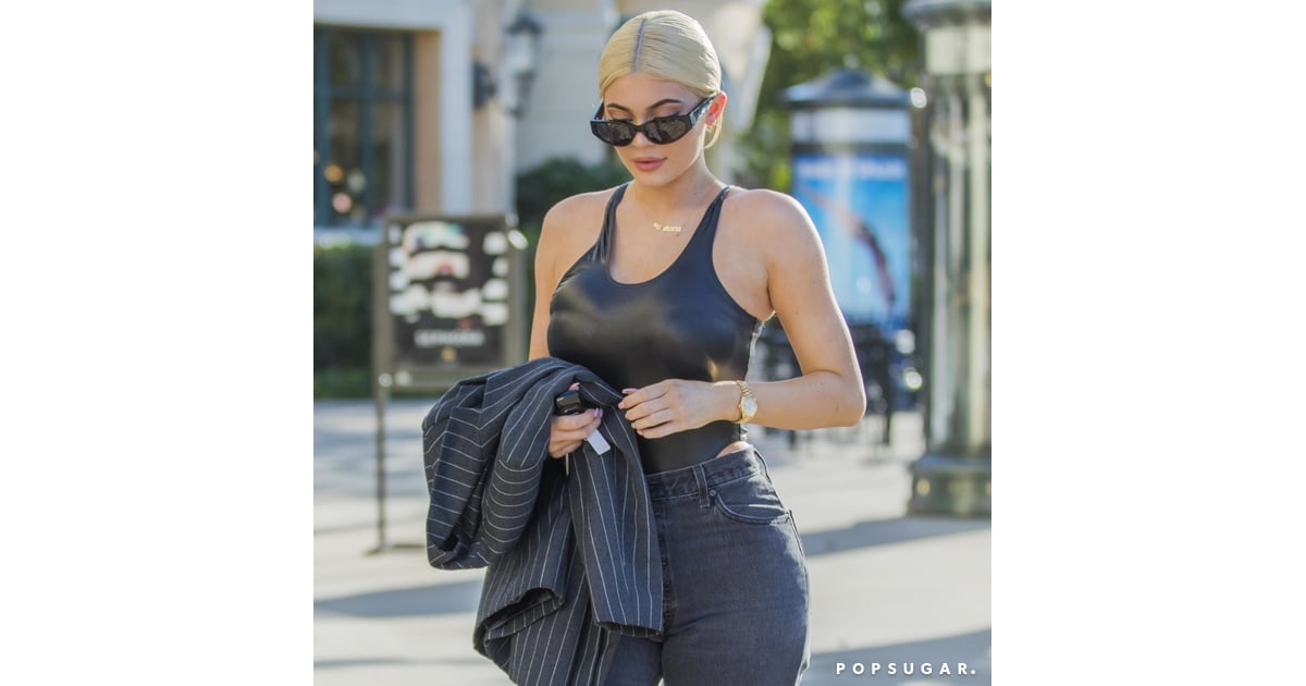 Kylie Jenner Bodysuit With Stormi Necklace Popsugar Fashion Uk Photo 4 