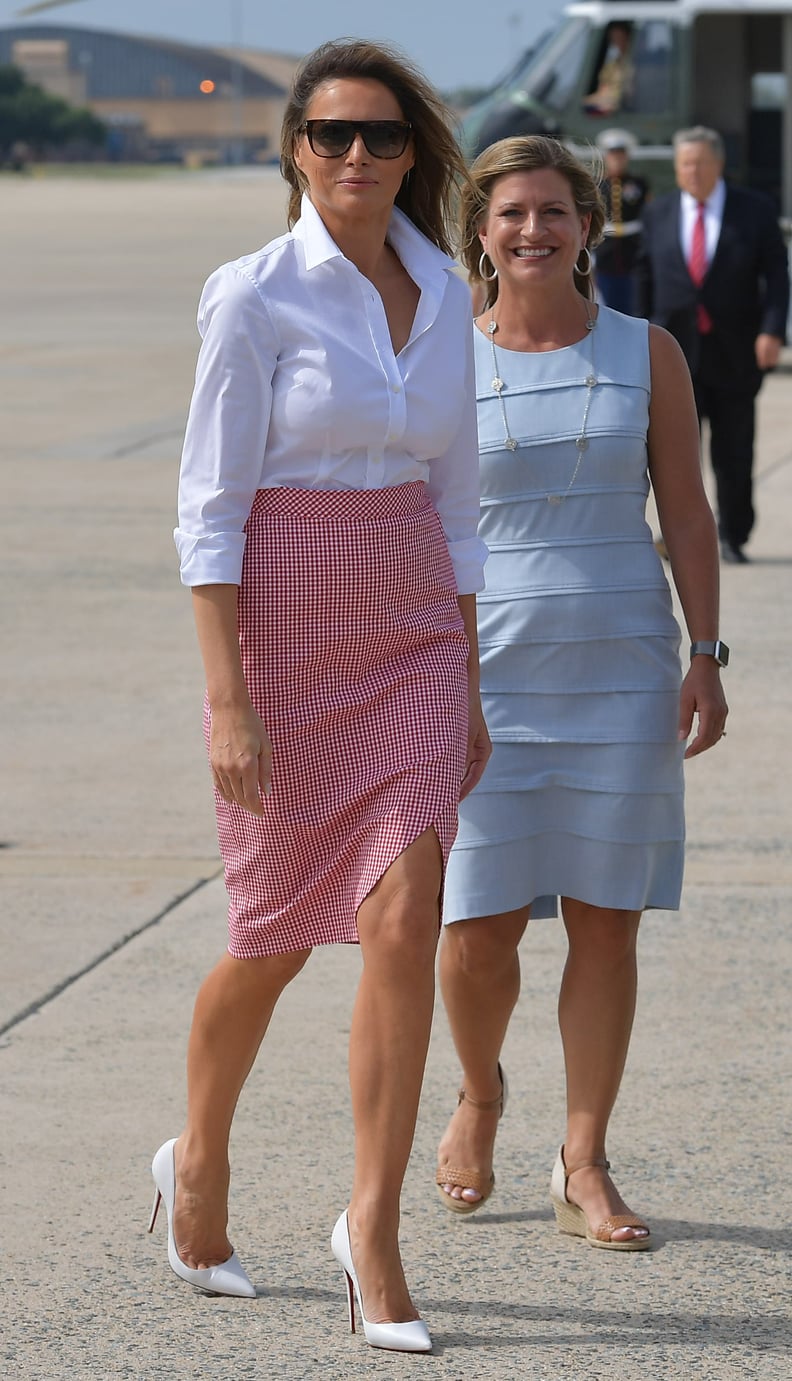 Melania's White Hot Pumps