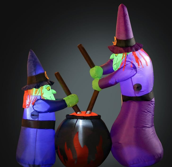 Inflatable Witches With Cauldron Home Depot Halloween Decor 2021