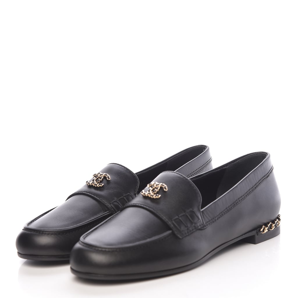 Chanel Calfskin CC Chain Mocassin Loafers