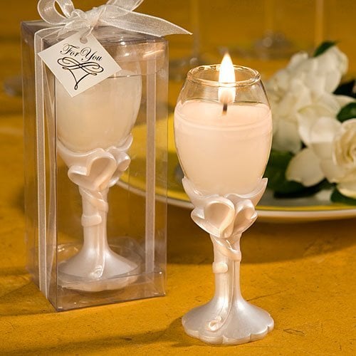 Champagne Flute Candle Wedding Favors
