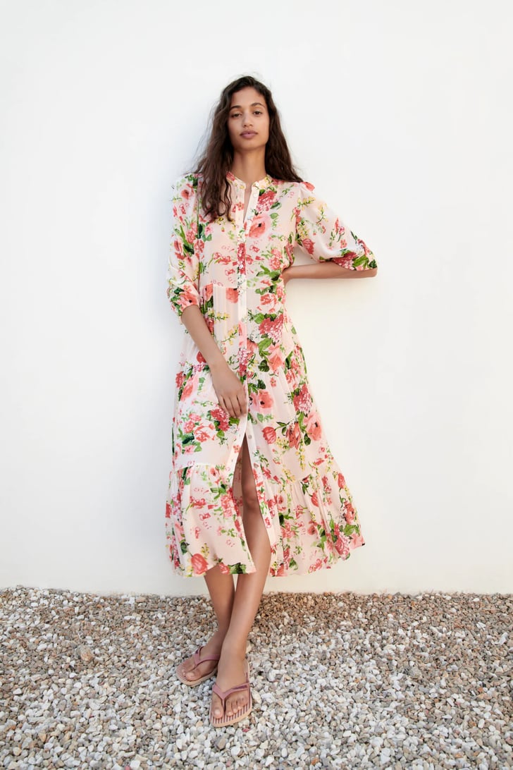 PRINTED DRESS ZW COLLECTION - Green | ZARA United States
