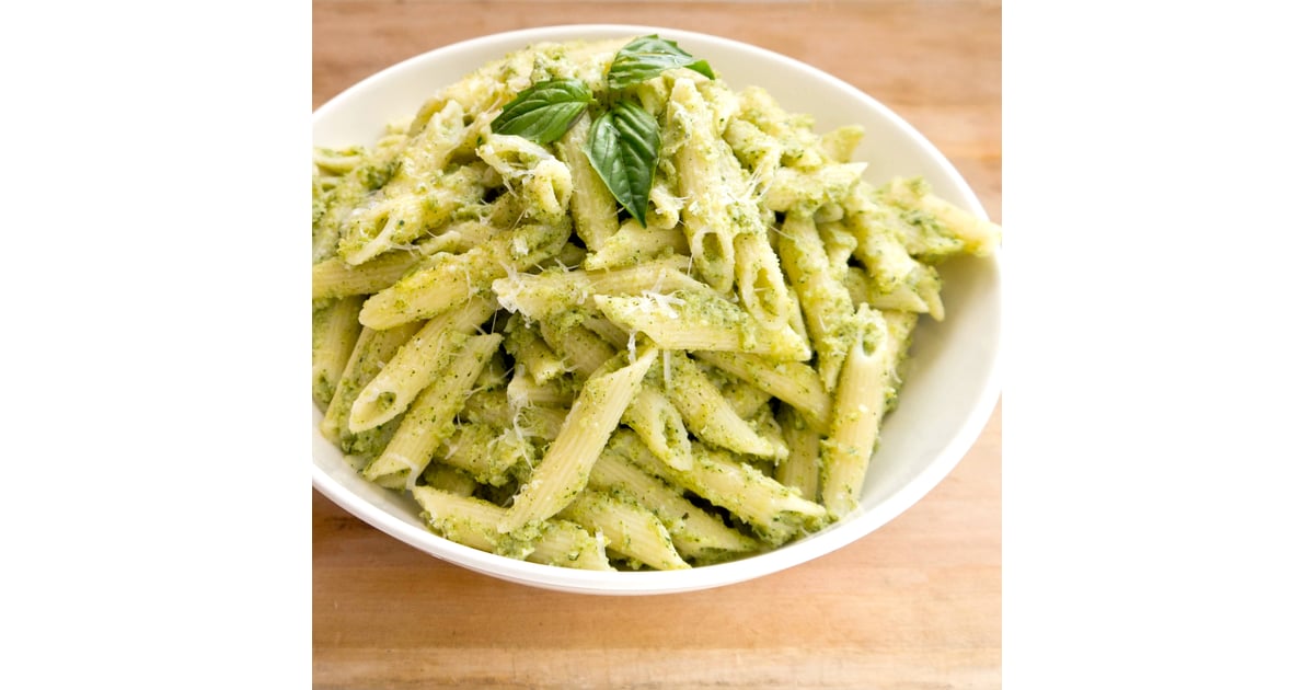 NutFree Broccoli Pesto Pasta POPSUGAR Moms