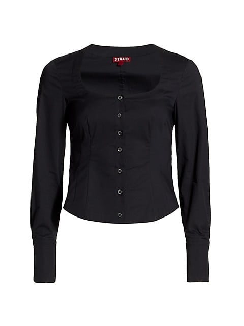 Staud Landon Poplin Top