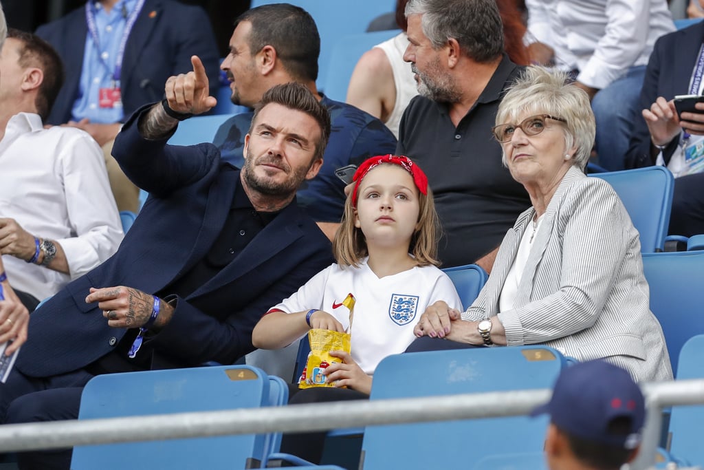 David Beckham and Harper at World Cup Pictures June 2019