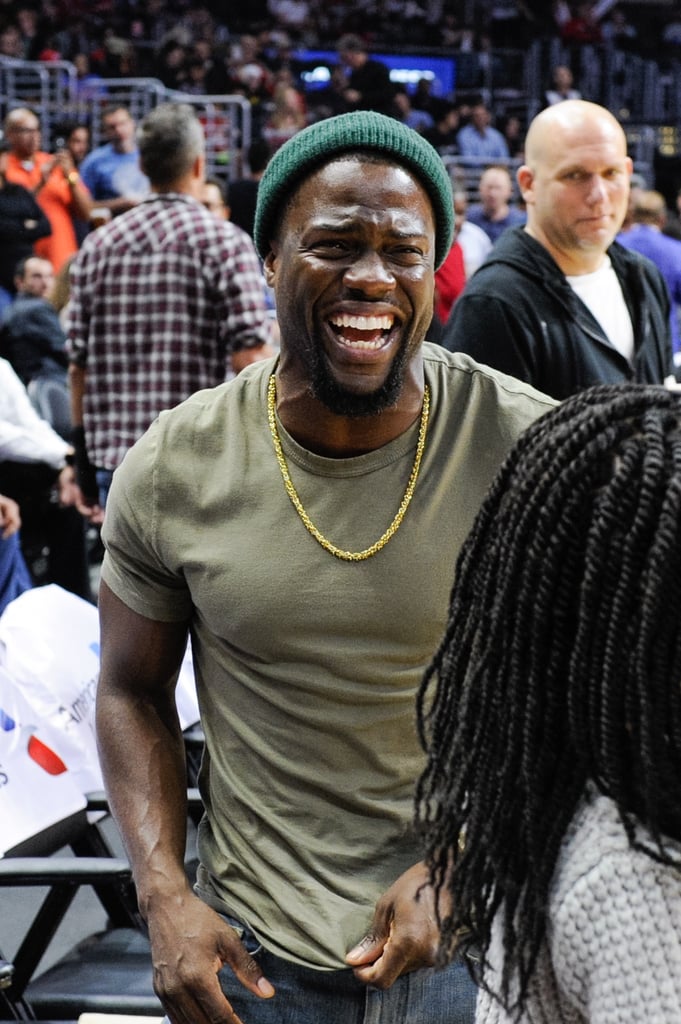 Kevin Hart and His Kids at an LA Clippers Game Nov. 2015