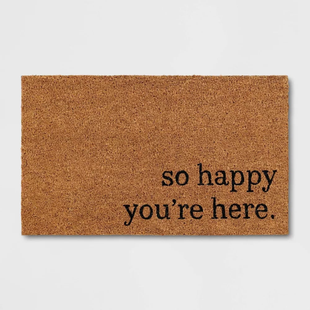 For Frequent Entertainers: Threshold So Happy You're Here Doormat